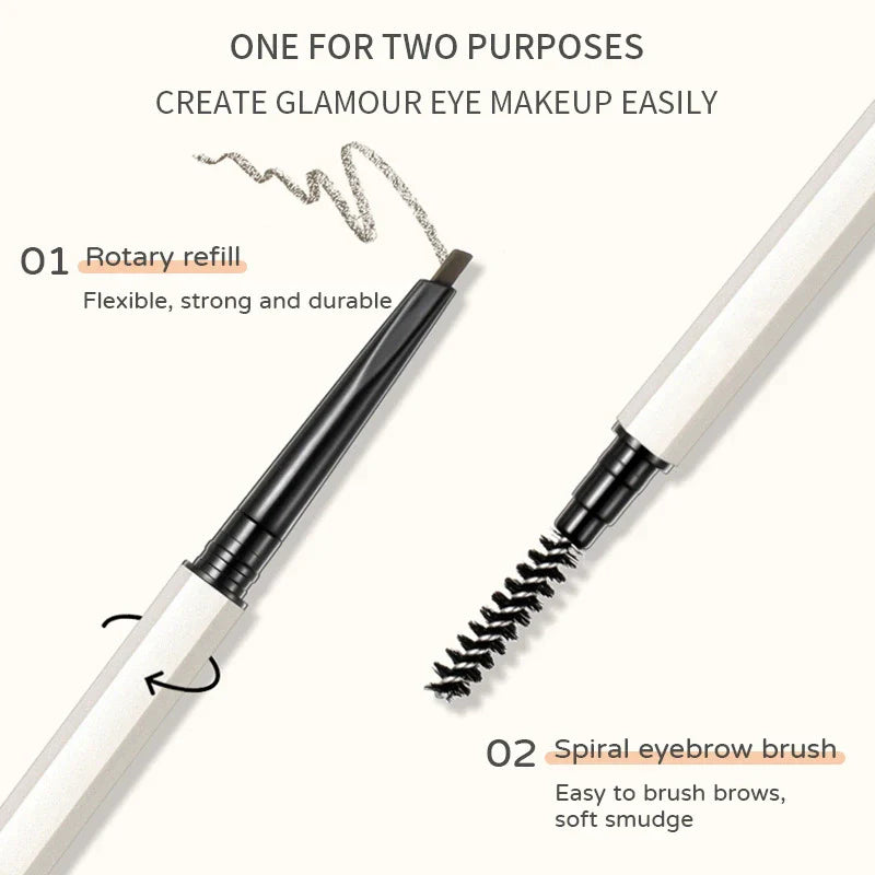 Double-ended ultra-fine non-marking eyebrow pencil